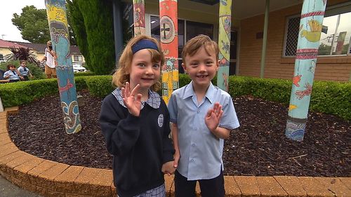 Four sets of twins start kindergarten in NSW Hunter region.