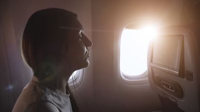 relaxing on a plane