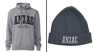 Target has pulled its Camp Gallipoli hoodie and beanie after the government deemed them 'inappropriate'. (Target/Camp Gallipoli)