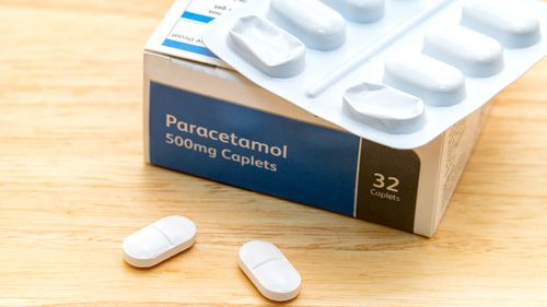 Generic box of paracetamol pills