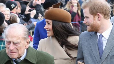 Royal family attends Christmas Day Church service at Church of St Mary Magdalene on December 25, 2017 in King's Lynn, England.