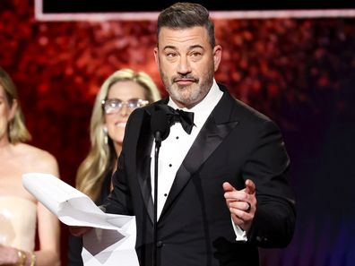 Jimmy Kimmel at the 31st Annual Critics Choice Awards held at the Barker Hangar on January 04, 2026 in Santa Monica, California. (Photo by JC Olivera/Variety via Getty Images)