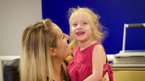 Mother Mia Cazilieris and daughter Dearne. (Ehsan Knopf/9NEWS)