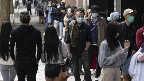 Covid 19 coronavirus testing queue Sydney