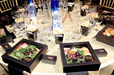 Baja Fresh food is seen at the tables during Baja Fresh and Cold Stone Creamery at the 29th Critics Choice Awards 