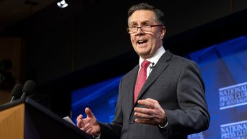 Minister for Health and Aged Care Mark Butler during an address to the National Press Club