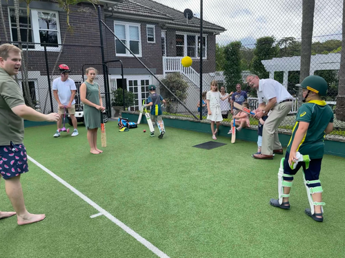 A game of backyard cricket was worth the 14-day quarantine.