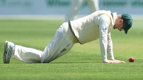 Injured skipper Michael Clarke is fielding today. (AAP)