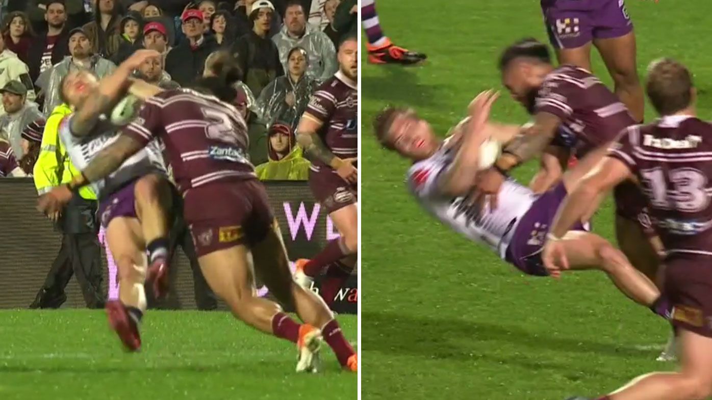 Jorge Taufua's savage Cameron Munster hit sends American sports fans nuts