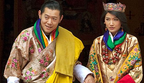 King of Bhutan  Jigme Khesar Namgyal Wangchuck, and Queen Jetsun Pema. (Photo: AP)