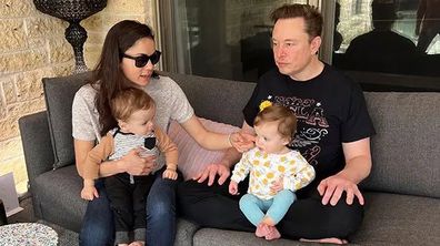 Elon Musk, Shivon Zilis and their twins: son, Strider and daughter, Azure.