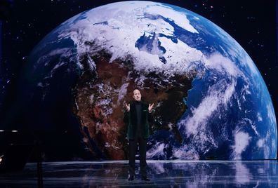 LONDON, ENGLAND - OCTOBER 17: Prince William, Duke of Cambridge on stage during the first Earthshot Prize awards ceremony at Alexandra Palace on October 17, 2021 in London, England. (Photo by Yui Mok  - WPA Pool/Getty Images)