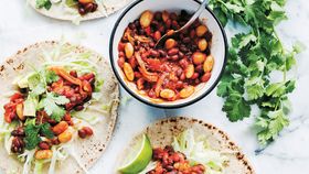 Mexican three bean and tomato burrito recipe