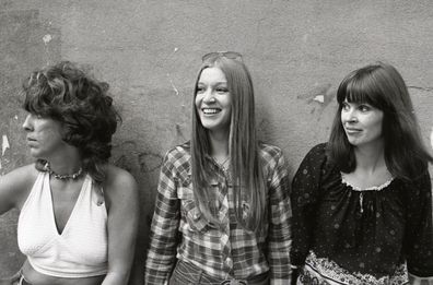 Mary Weiss is pictured with The Shangri-Las circa 1977.
