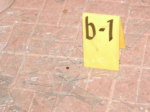 This drop of blood was found at the crime scene after Brittani Marcell was attacked. Picture: Albuquerue Police Department