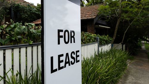 A for lease sign in front of a house in Sydney.