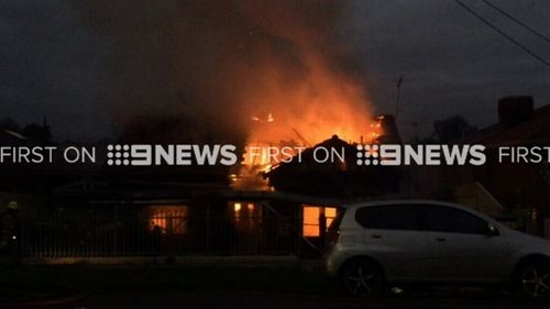 It took 28 firefighters over an hour to bring the fire under control. (9NEWS)