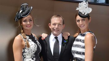 Prime Minister Tony Abbott with his daughters Bridget and Frances. (AAP)