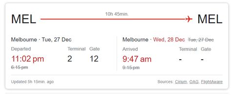 Les passagers d'un avion Jetstar en direction de Bali pour des vacances après Noël ont été renvoyés à Melbourne après un ﻿"mauvaise communication ». Le vol, JQ35, était en l'air depuis quatre heures lorsqu'il a fait demi-tour et est retourné à Victoria.