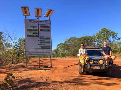 Couple on Central Arnhem Road, in the Northern Territory