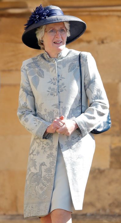 Lady Jane Fellowes attends Harry and Meghan's wedding in 2018.