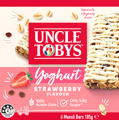 Uncle Toby's Yoghurt Muesli Bars Strawberry