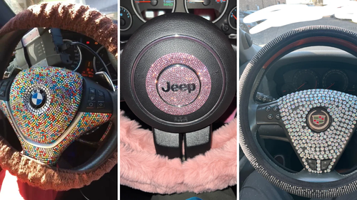 Rhinestone Bedazzled Steering Wheels