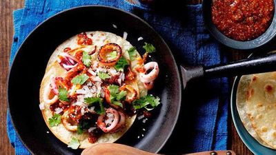 <a href="http://kitchen.nine.com.au/2016/05/16/11/54/calamari-tacos-with-chilli-sauce" target="_top" draggable="false">Calamari tacos with chilli sauce</a> recipe