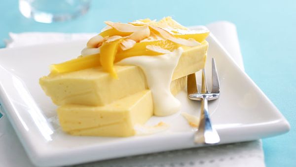 Mango and coconut mousse