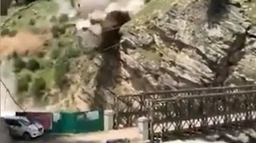 A rockfall killed nine tourists in India.