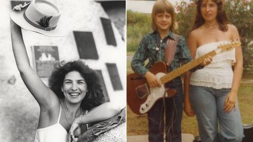 Cheryl Byrnes in 1986 (left) and with a young Keith Urban in 1977.