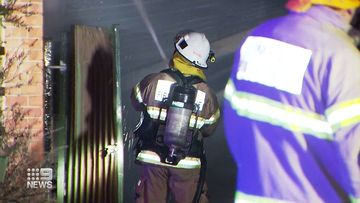 The flames tore through the carport before the fire spread to the house on Curnow Street just after 1am.