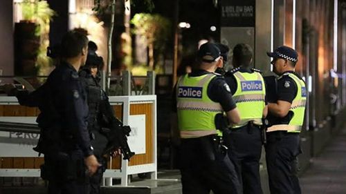 A man barricaded himself inside a restaurant in the heart of Melbourne. (9NEWS)
