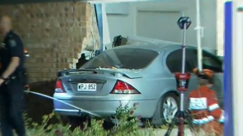 The car smashed into the Munno Parra West home last night.