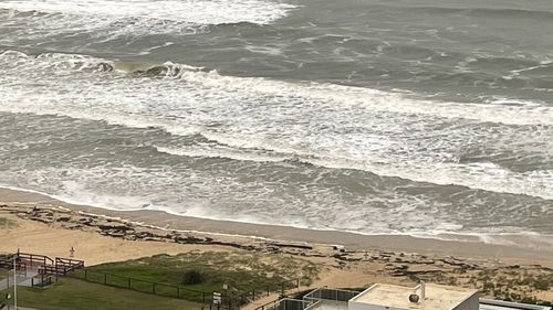 Iconic beaches along the Gold Coast have become all but a sliver as heavy waves batter the coastline. All Gold Coast Beaches were closed yesterday, and today a hazardous surf warning remains. 
