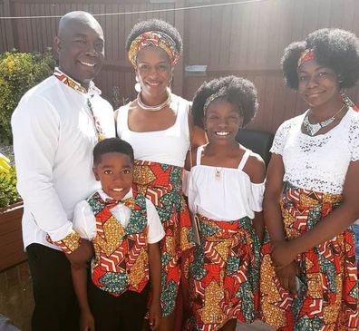 Sherise Blackman with her family. 