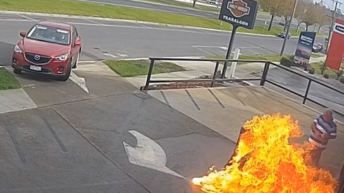 Man saves Harley-Davidson store from alleged arson attack