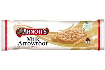 3 Milk Arrowroot
biscuits are 100 calories