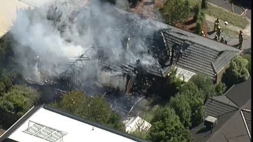 Firefighters were called to blaze just before 12pm. (9NEWS)