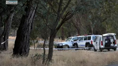 Police taped off the scene yesterday. (Supplied)