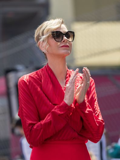 HSH Princess Charlene of Monaco attends the F1 Grand Prix Of Monaco on May 25, 2025 in Monaco, Monaco. (Photo by Arnold Jerocki/FilmMagic)