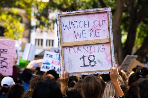 Although many students can't yet vote they made their voices heard.