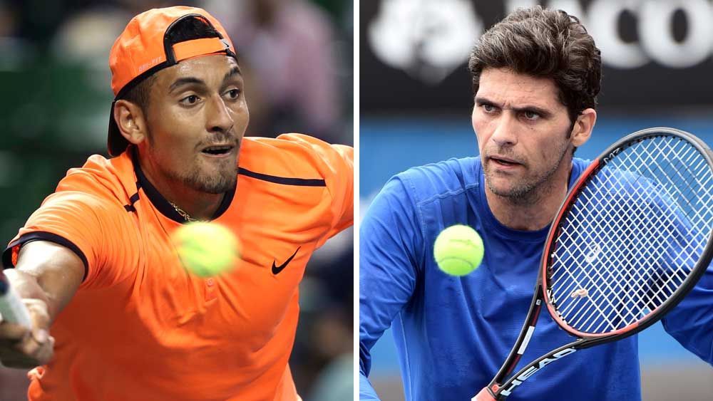 Nick Kyrgios and Mark Philippoussis. (AAP)