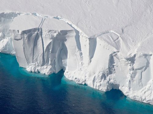 This 2016 photo provided by NASA shows the Getz Ice Shelf in Antarctica.