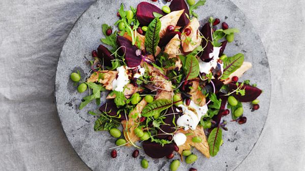 Smoked trout and beetroot salad