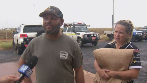 Josh Lockyer, who moved to Port Hedland from Newman recently, told 9News "preparing for the worst just in case" as he collected sandbags this afternoon.