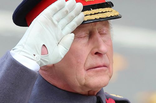 Rei Carlos III durante o Serviço Memorial Nacional de 2025