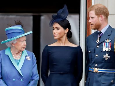 Duke and Duchess of Sussex with Queen Elizabeth at Buckingham Palace