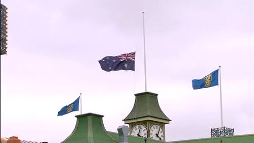 Flags at the SCG are flying at half-mast following news of his death. (9NEWS)