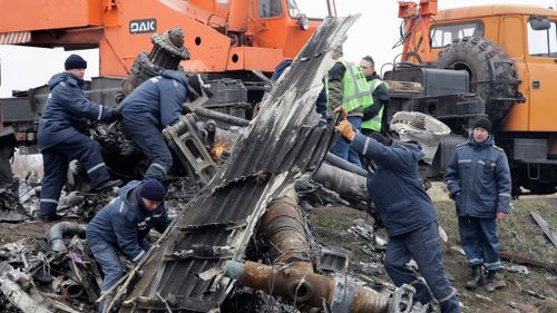 The debris will be transported from the Ukrainian city of Kharkiv.